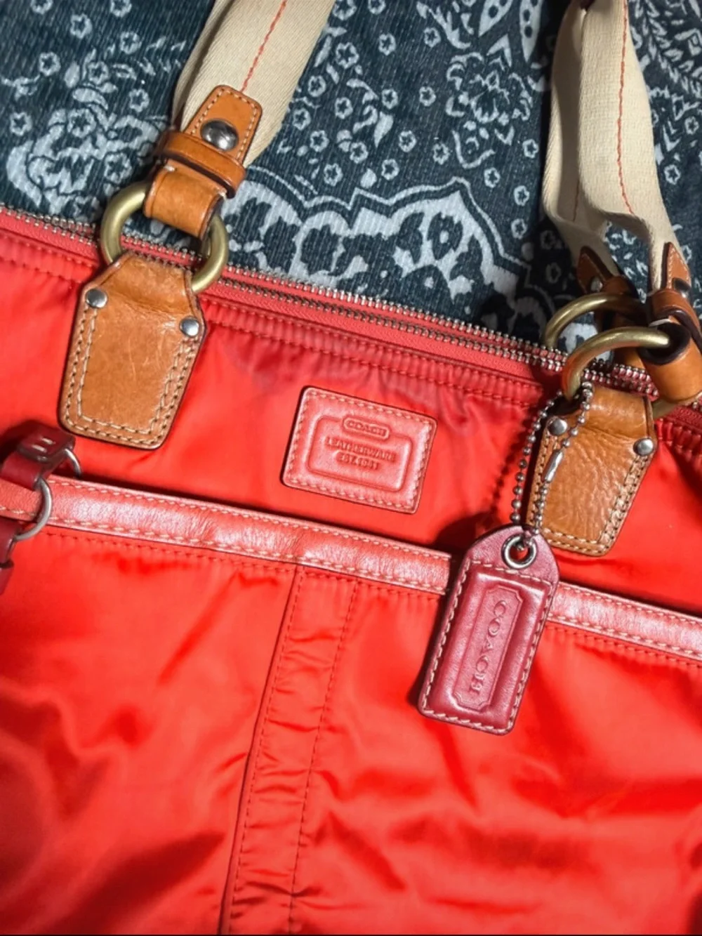 Coach bold red